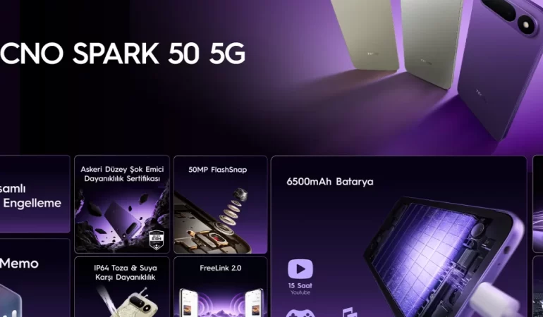TECNO SPARK 50 Serisi Türkiye’de satışa sunuldu